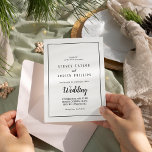 Convites Casamento de quadros informais minimalista simples<br><div class="desc">Este simples convite de casamento de quadro informal minimalista é perfeito para um casamento elegante. O clássico design apresenta uma estrutura básica de borda e tipografia rústica em preto e branco com um aspecto mínimo moderno. QSD112</div>