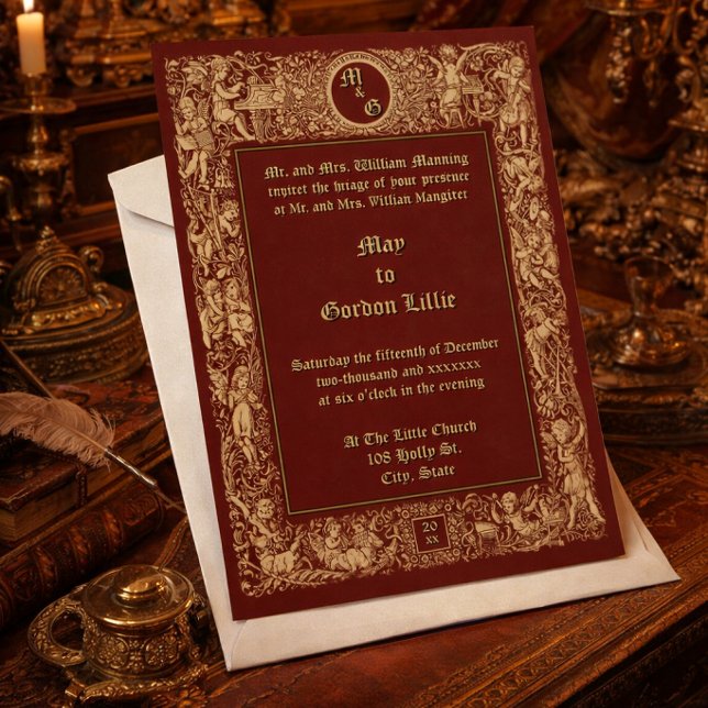 Convites Casamento de Querubins Neo Renascimento Era Vitori (Criador carregado)