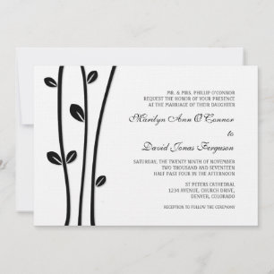 Convites Casamento de Ramais Negros Esquerdos