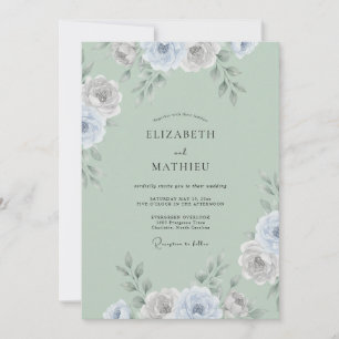 Convites Casamento de Ranúnculo de Eucalipto em Celadão Pra