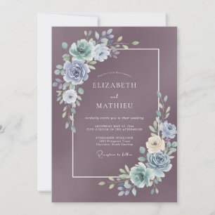 Convites Casamento de Ranunculus de Eucalipto Suave em Amei