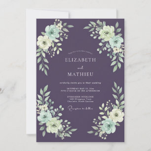 Convites Casamento de Ranunculus Eucalipto Azul Poeira Amei