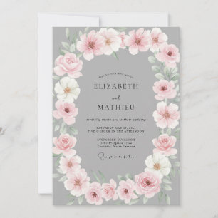 Convites Casamento de Ranunculus Eucalipto com Rosa de Ardó