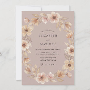 Convites Casamento de Ranunculus Eucalipto Silver Blush