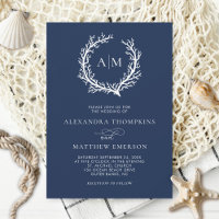 Casamento de recifes de coral náutico marinho azul