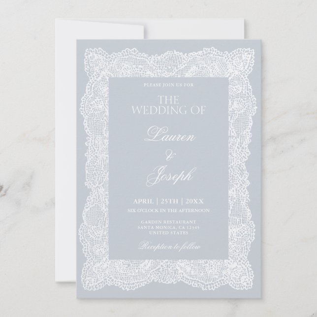 Convites Casamento de Renda (Frente)