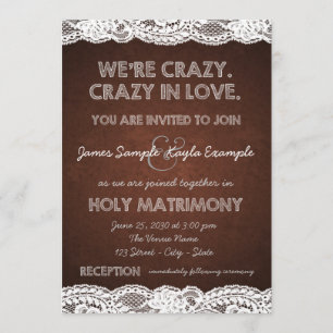 Convites Casamento de Renda Rústica