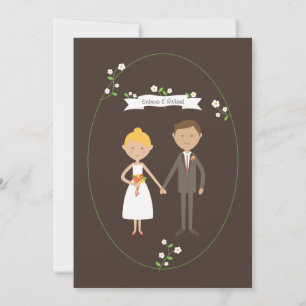 Convites Casamento de Retrato de Casal Personalizado (Blond