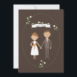 Convites Casamento de Retrato do Casal de Cartoon Ilustrado<br><div class="desc">Uma suíte de convite de casamento com caricaturas bonitas de casal de desenho animado. Encontre um par que se assemelhe a você.</div>