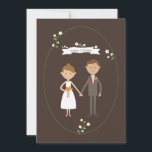 Convites Casamento de Retrato do Casal de Cartoon Ilustrado<br><div class="desc">Uma suíte de convite de casamento com caricaturas bonitas de casal de desenho animado. Encontre um par que se assemelhe a você.</div>