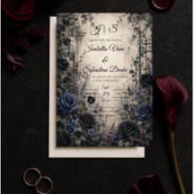 Casamento de Rosa Azul Gótica Mal-humorada