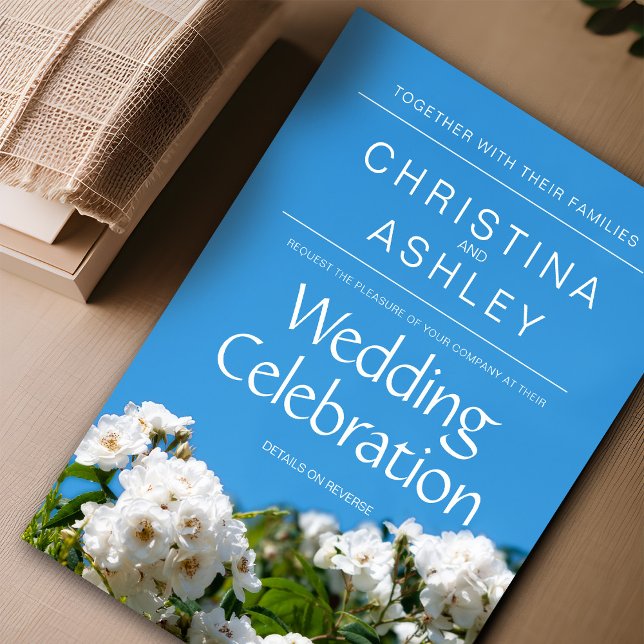 Convites Casamento de rosa branca (Criador carregado)