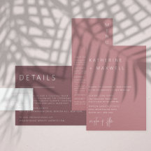 Casamento de Rosa com pó minimalista moderno