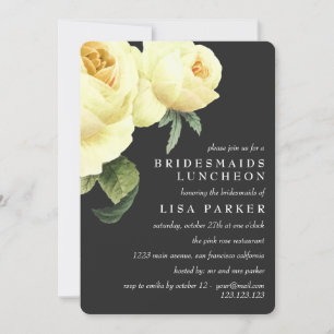 Convites Casamento de Rosa de Bridesmaid Luncheon, Cinza