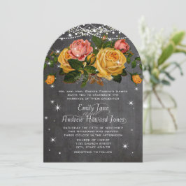 Convites Casamento de Rosa de Heirloom de Chalkboard, rosa