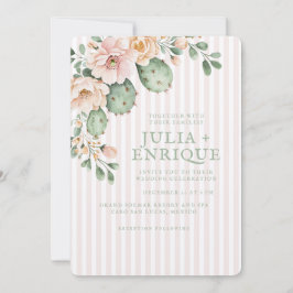 Convites Casamento de Rosa do Deserto e Cacto