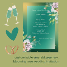 casamento de rosa emerald greenery florescente