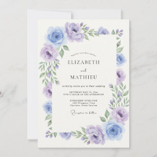 Convites Casamento de Rosa Lavanda Sonhadora de Primavera