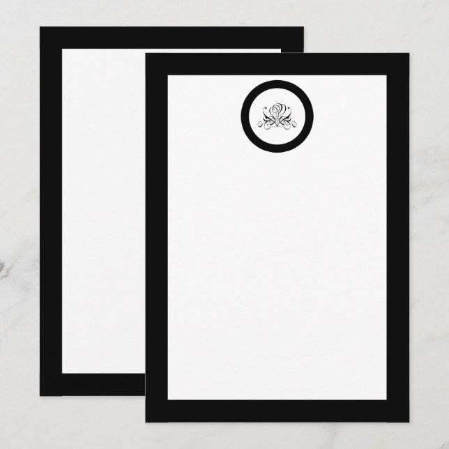 Convites Casamento de Rosa preto para caligrafia (Frente/Verso)