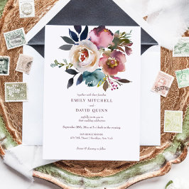 Convites Casamento de Rosa Romântica Chic Elegante