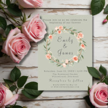 Casamento de rosa romântico, verde
