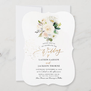 Convites Casamento de Rosas de Alabastro do ArtsApp H2 Eleg