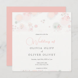 Convites Casamento de Rosas de chá suave