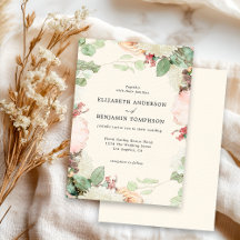 Casamento de Rosas de Eucalipto Floral Vintage Ele
