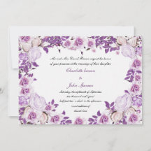 Casamento de Rosas de Lavanda Roxo do Quadro Coraç