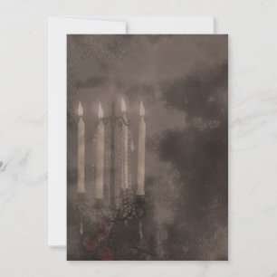 Convites Casamento de Rosas de luz de velas brilhantes gót