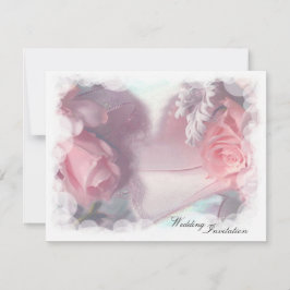 Convites Casamento de Rosas Rosa Suave