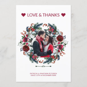 Convites Casamento de Rosas Rustic Burgundy de inverno Obri