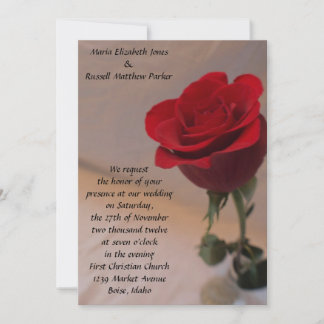Convites Casamento de Rosas vermelhas impressionante