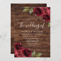 Casamento de Rosas vermelhas Rustic Romantic Burgu