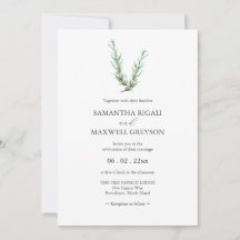 Casamento de Rosemary Branch de Cores Aquáticas Bo