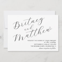 Convites Casamento de Rótulo Minimalista Moderno e Foto