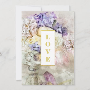 Convites *~Casamento de RSVP de Buquê QR RSVP de Flores de 