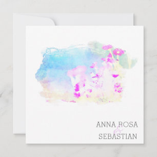 Convites *~* Casamento de RSVP de FOTOS QR PHOTO da Flor de