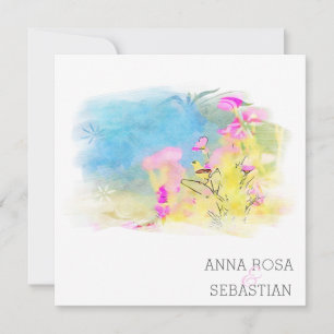 Convites *~* Casamento de RSVP de FOTOS QR PHOTO do Bird Fl