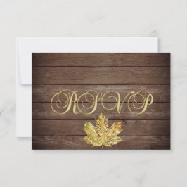 Convites Casamento de RSVP de outono country personalizado 