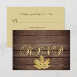 Convites Casamento de RSVP de outono country personalizado
