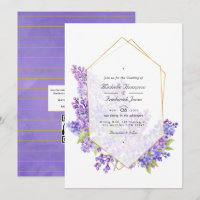 Casamento de RSVP do Código de QR de Herbário Viol