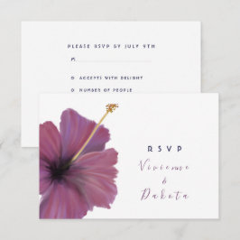 Convites Casamento de RSVP floral tropical