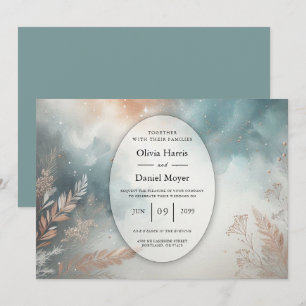Convites Casamento de Sage e Terracotta Stardust Skies
