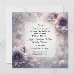 Convites Casamento de Sangue de Inverno de Silver e Soft Am