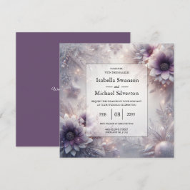 Convites Casamento de Sangue de Inverno de Silver e Soft Am