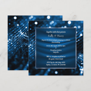 CONVITES CASAMENTO DE SATIN DIAMONANTE ROYAL BLUE