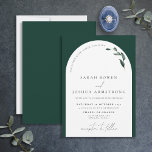 Convites Casamento De Script Botânico Verde Moderno Emerald<br><div class="desc">Você está procurando um convite de casamento moderno e elegante que fará uma declaração? Não olhe mais do que nosso Concurso de Casamento de Arco Verde Moderno Emerald! Este convite elegante e na moda apresenta um arco branco sobre um fundo verde esmeralda nítido, com sotaques botânicos de cor d'água. A...</div>