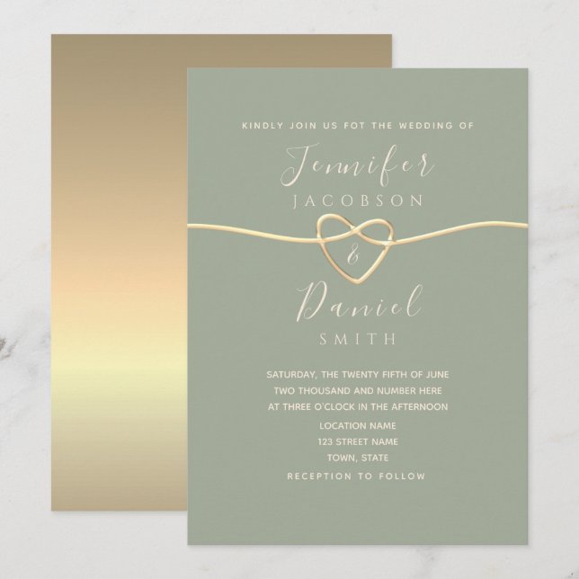 Convites Casamento de Script de Caligrafia Elegante Simples (Frente/Verso)