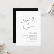 Casamento de Script de Caligrafia Elegante Simples